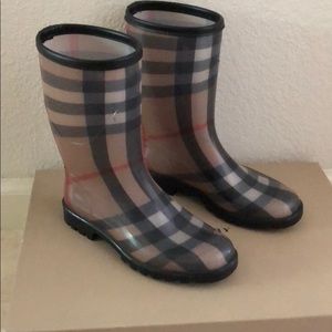 Burberry rain boots